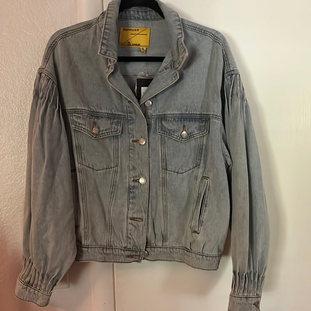 Puff Sleeve denim jacket